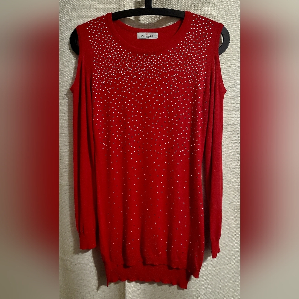 (4/$20) Pense à toi Open Shoulder Long Sleeve